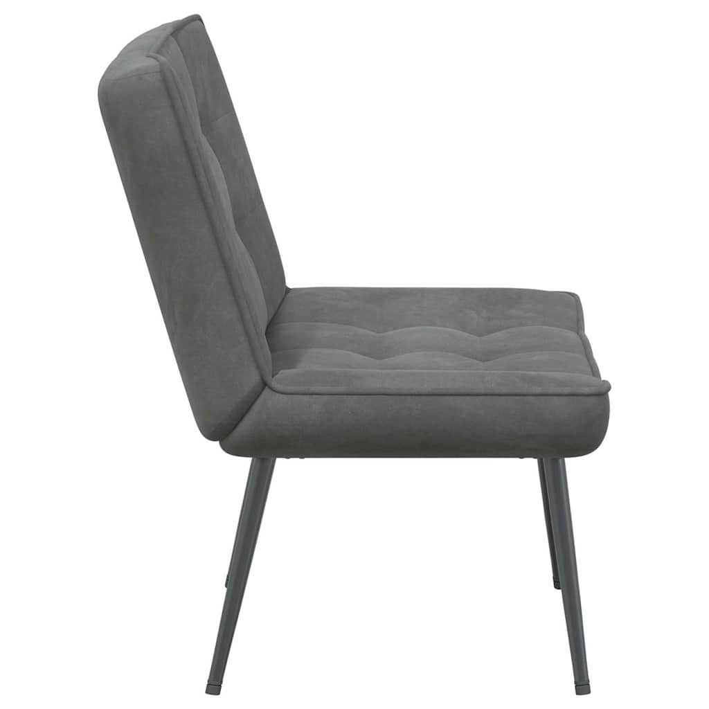 vidaXL Fotel relaksacyjny, ciemnoszary, 64x74x84 cm, aksamitny