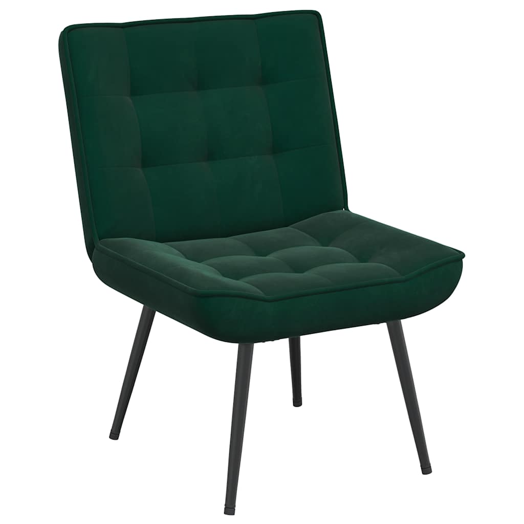 vidaXL Fotel relaksacyjny Ciemnozielony 64x74x84 cm Aksamit