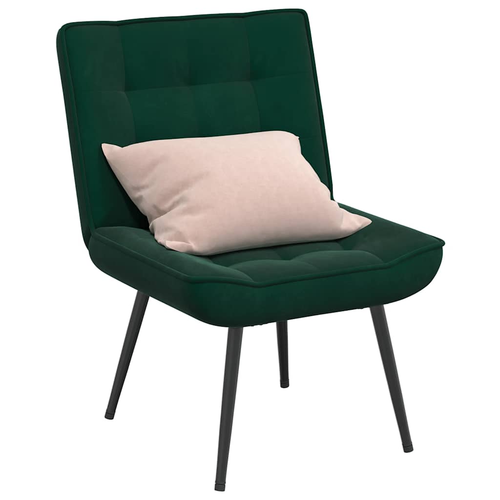 vidaXL Fotel relaksacyjny Ciemnozielony 64x74x84 cm Aksamit