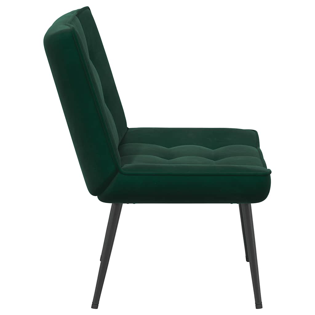 vidaXL Fotel relaksacyjny Ciemnozielony 64x74x84 cm Aksamit