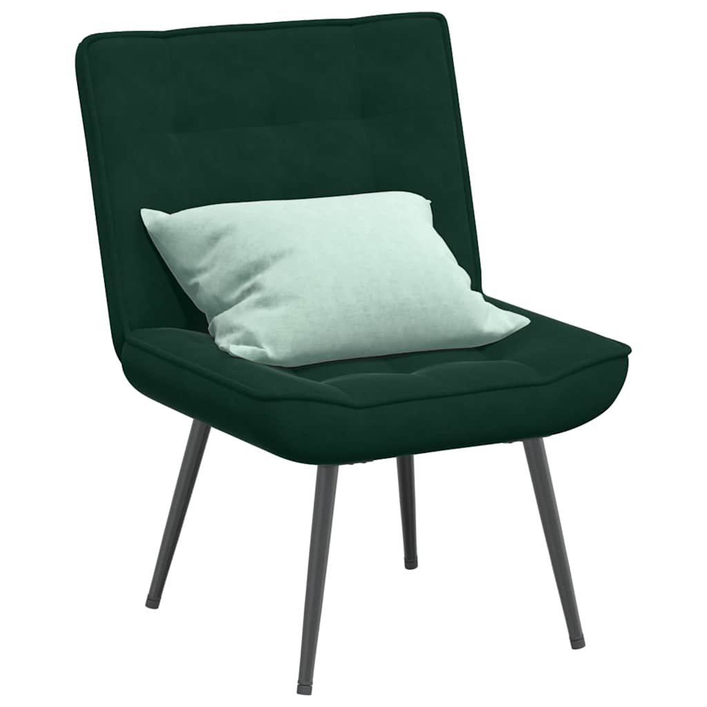 vidaXL Fotel relaksacyjny Ciemnozielony 64x74x84 cm Aksamit