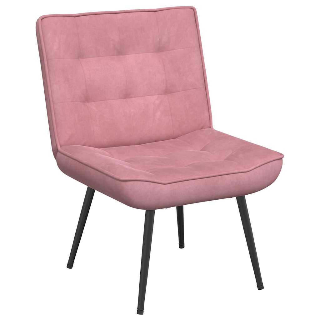 vidaXL Fotel relaksacyjny różowy 64x74x84 cm aksamitny