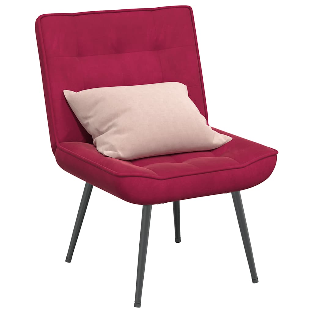 vidaXL Fotel relaksacyjny wino czerwone 64x74x84 cm aksamit