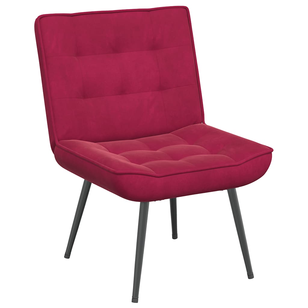 vidaXL Fotel relaksacyjny wino czerwone 64x74x84 cm aksamit