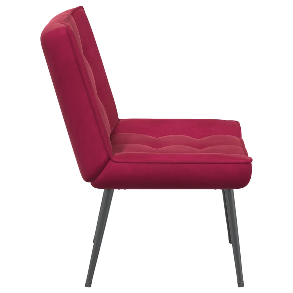 vidaXL Fotel relaksacyjny wino czerwone 64x74x84 cm aksamit