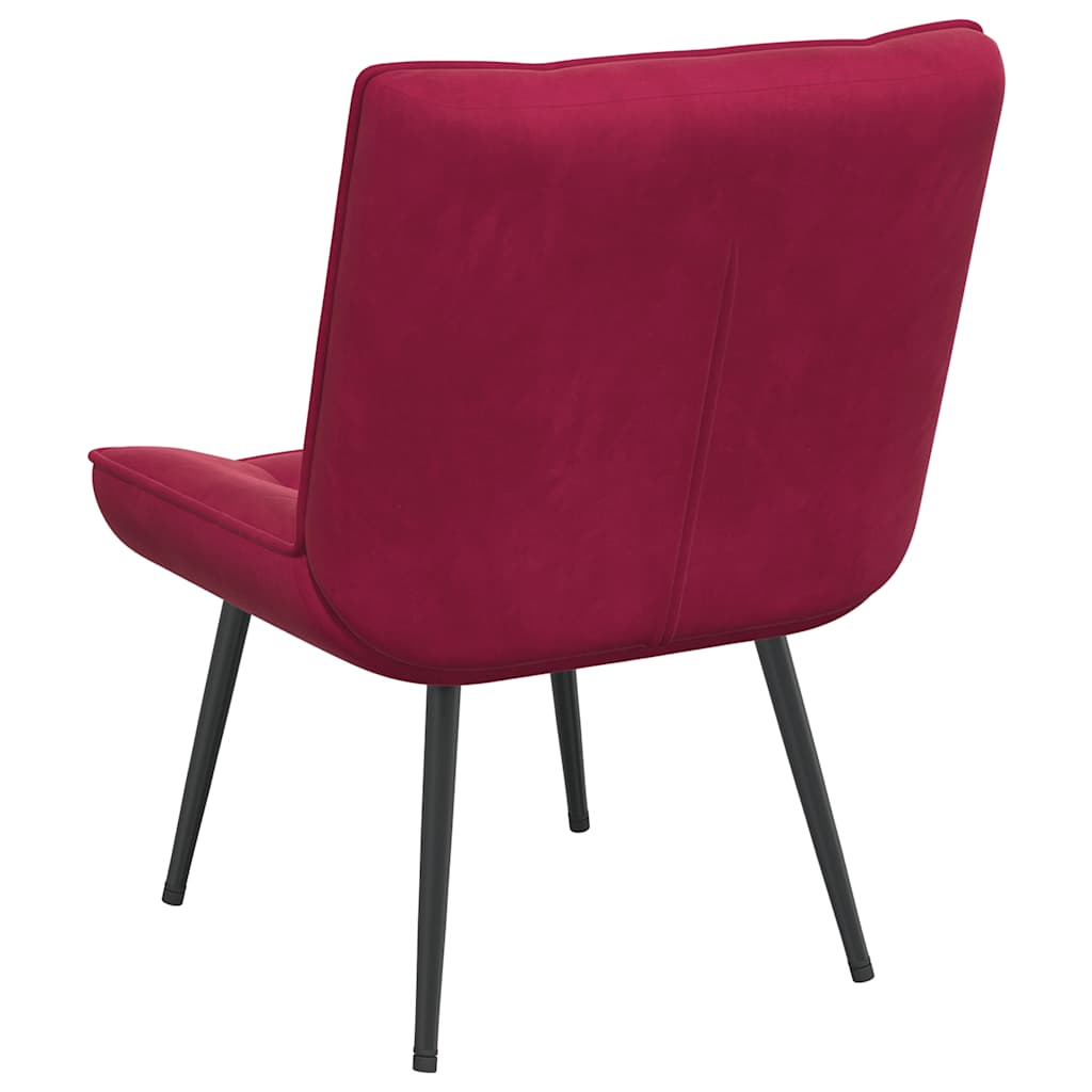 vidaXL Fotel relaksacyjny wino czerwone 64x74x84 cm aksamit