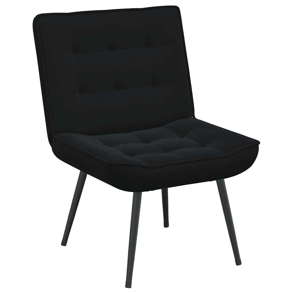 vidaXL Fotel relaksacyjny, czarny, 64x74x84 cm, aksamitny