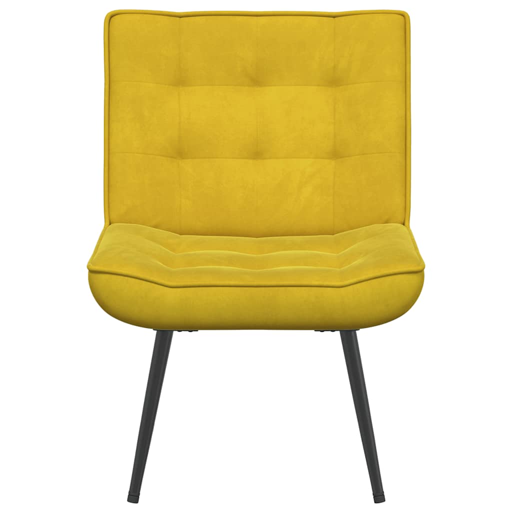 vidaXL Fotel relaksacyjny żółty 64x74x84 cm aksamit