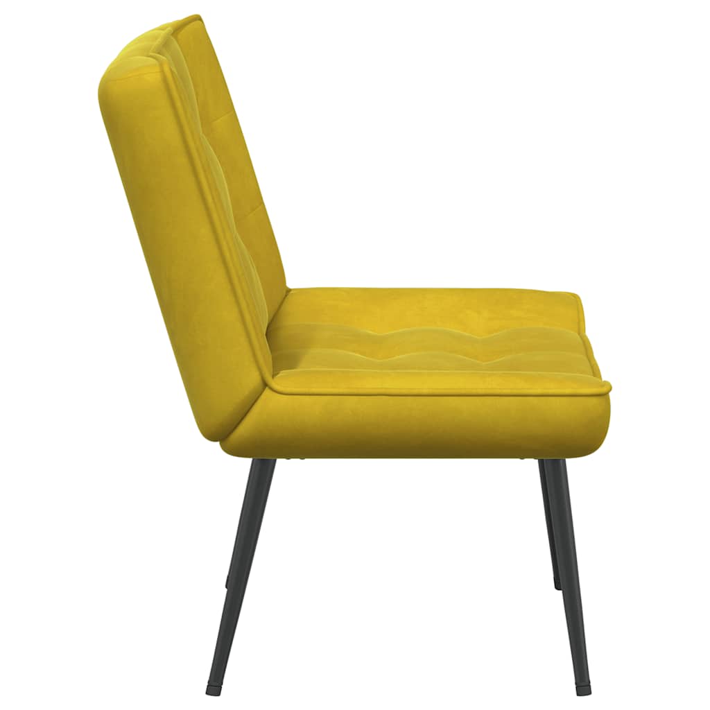 vidaXL Fotel relaksacyjny żółty 64x74x84 cm aksamit
