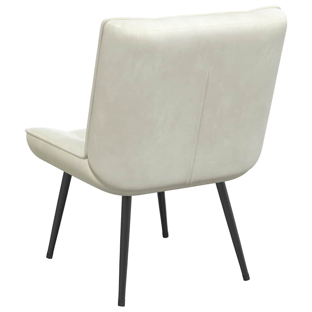 vidaXL Fotel relaksacyjny kremowy 64x74x84 cm aksamitny