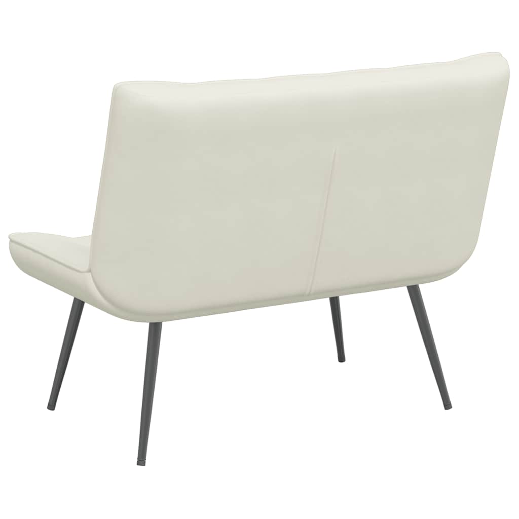 vidaXL Ławka kremowa 110x74x84 cm aksamitna