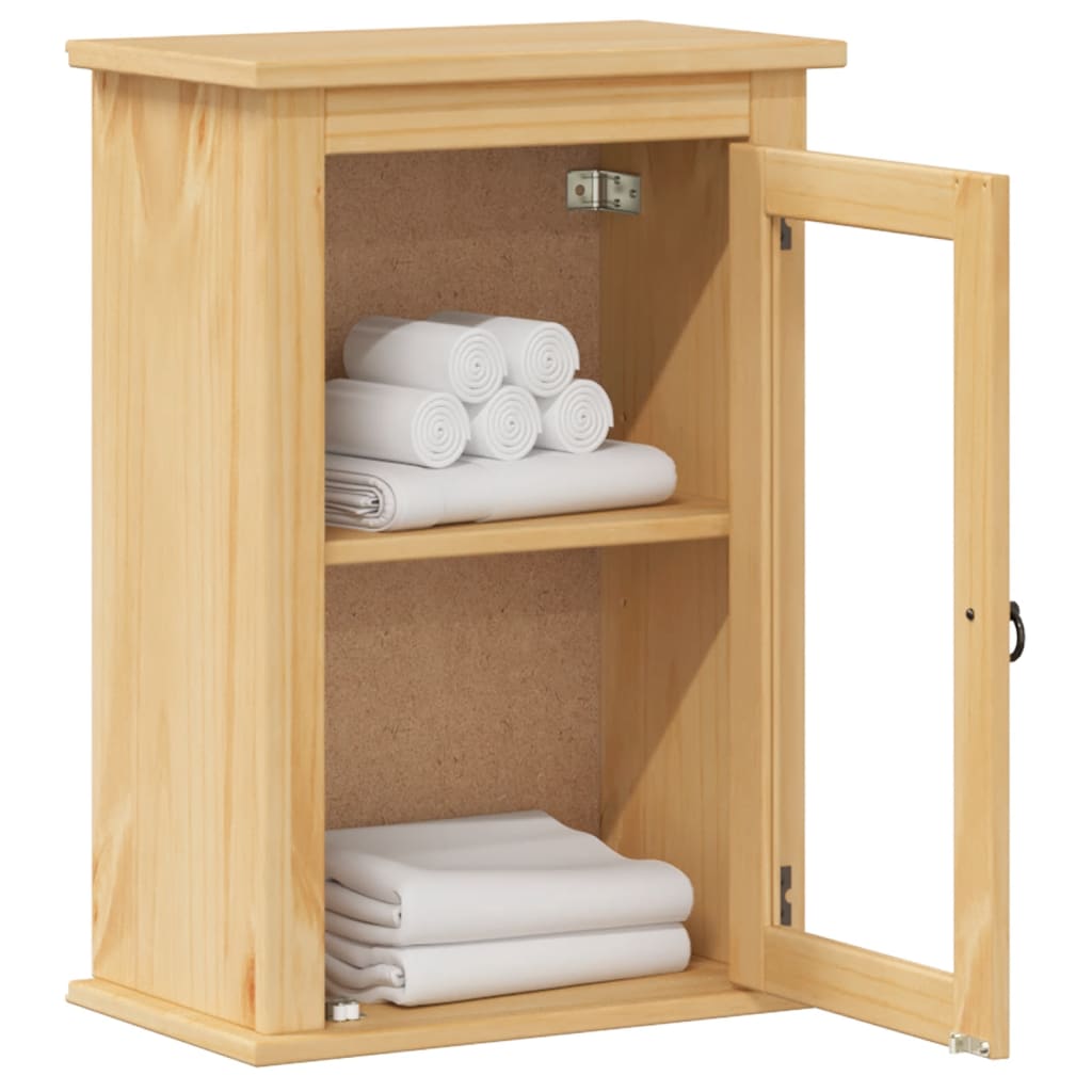 vidaXL Szafka łazienkowa Corona, 45x27x64,5 cm, lite drewno sosnowe