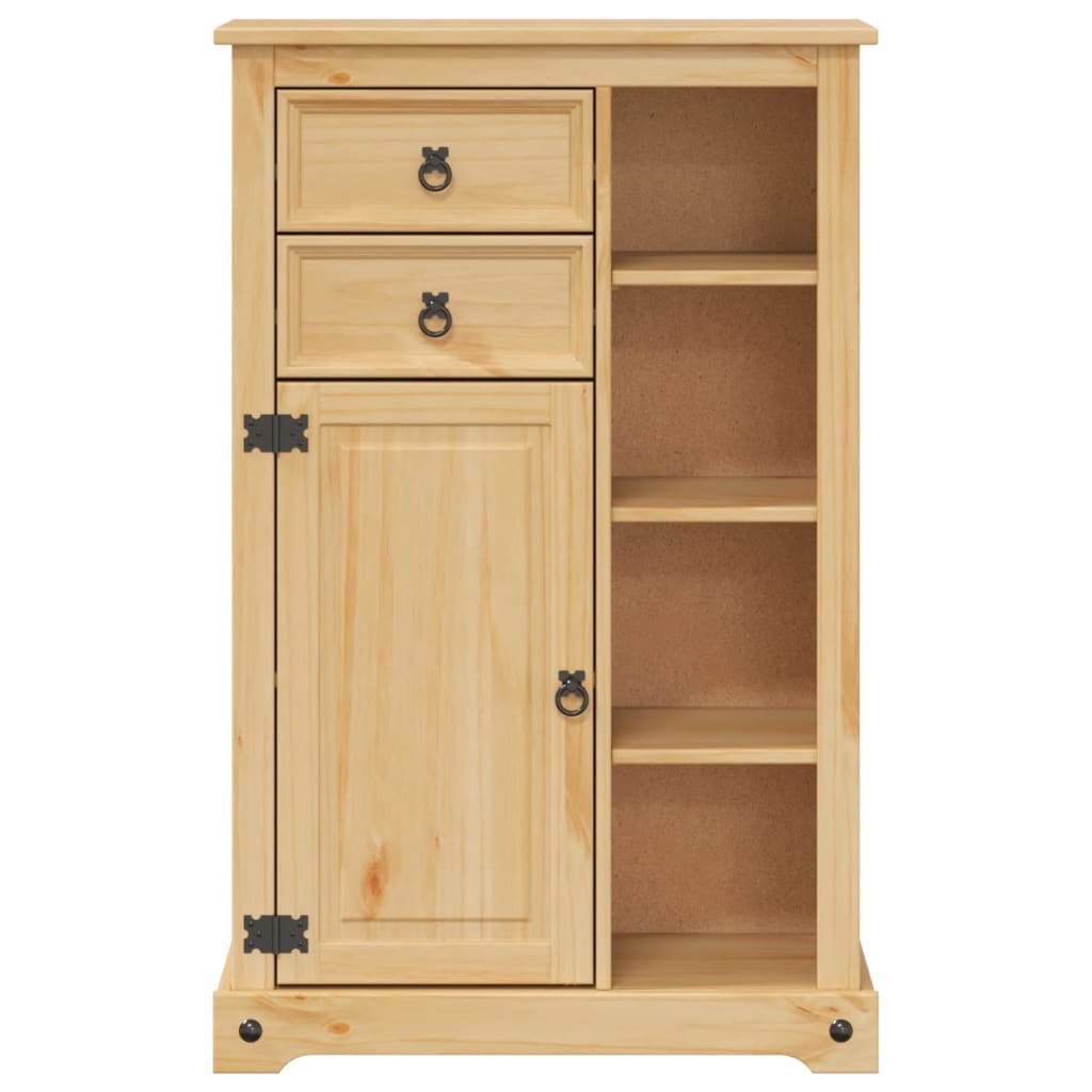 vidaXL Szafka łazienkowa Corona, 70x33x110 cm, lite drewno sosnowe