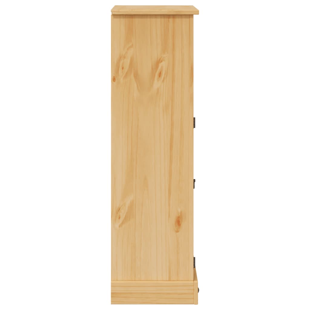 vidaXL Szafka łazienkowa Corona, 70x33x110 cm, lite drewno sosnowe