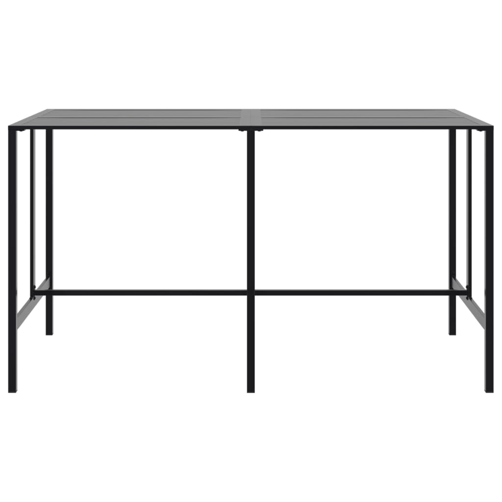 vidaXL Stolik barowy, czarny, 200x100x110 cm, malowana proszkowo stal