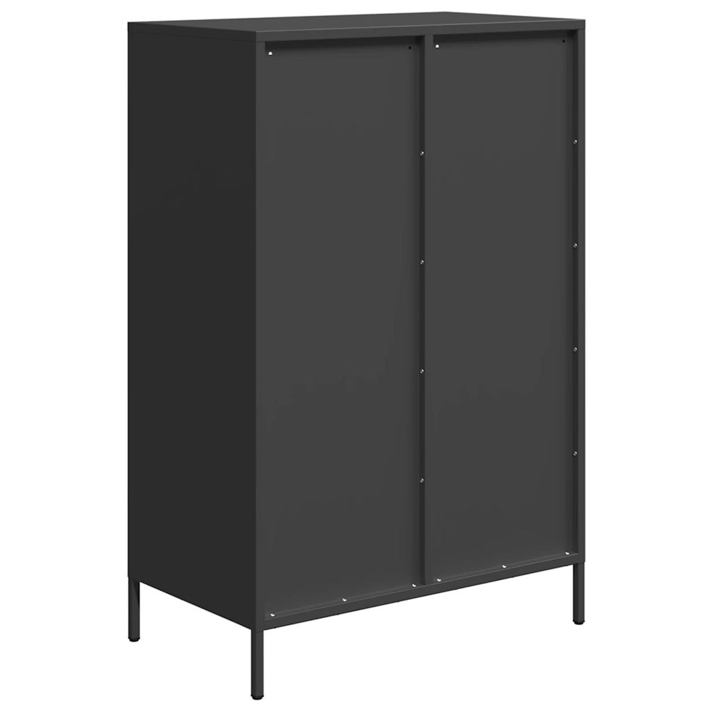 vidaXL Szafka, czarna, 68x39x101,5 cm, stal