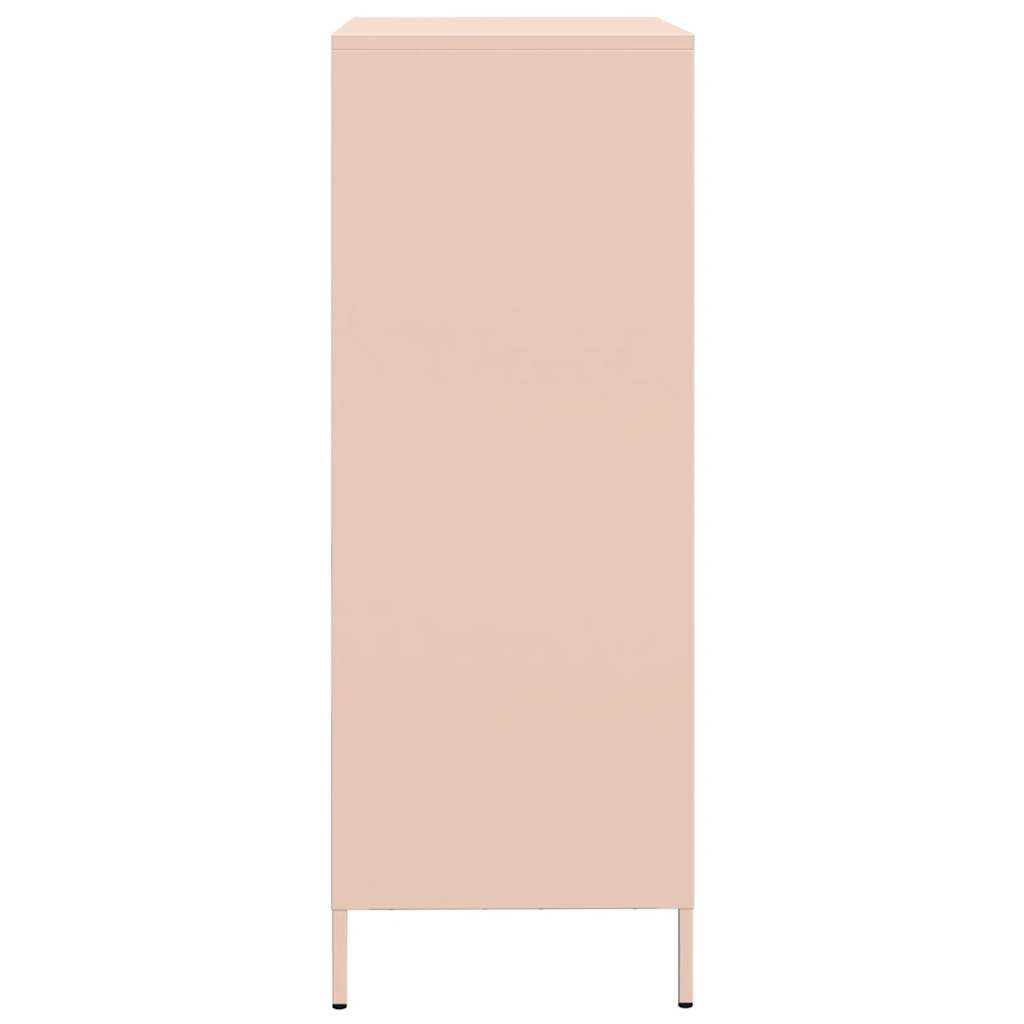 vidaXL Szafka, różowa, 68x39x101,5 cm, stal