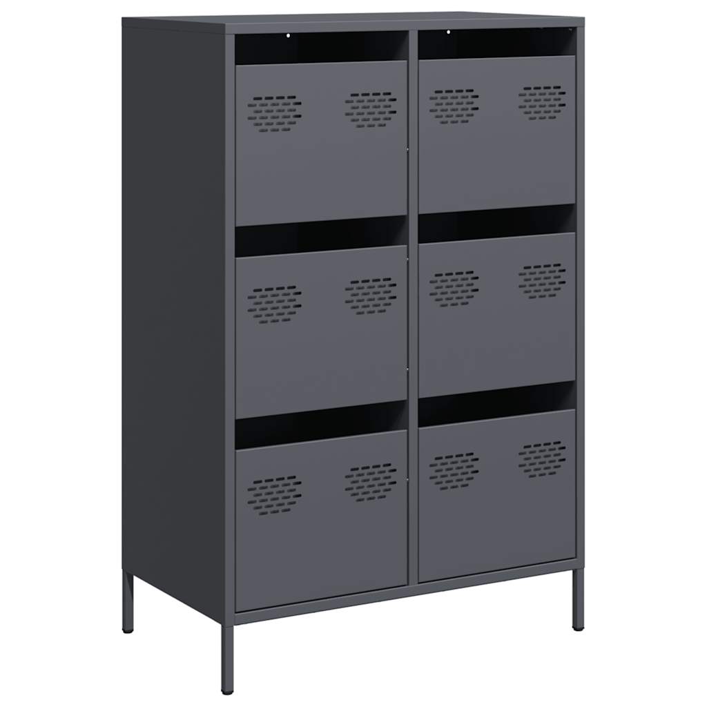 vidaXL Szafka, antracytowa, 68x39x101,5 cm, stal
