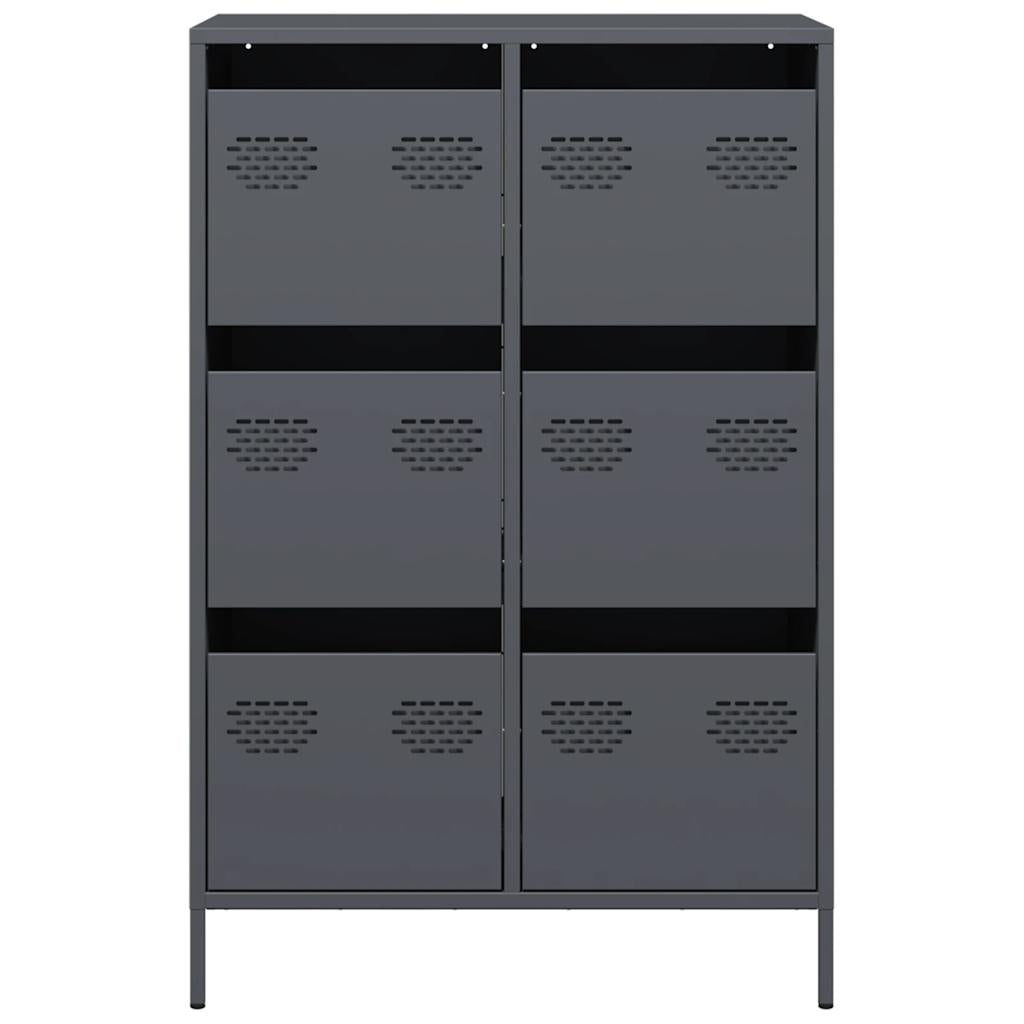 vidaXL Szafka, antracytowa, 68x39x101,5 cm, stal
