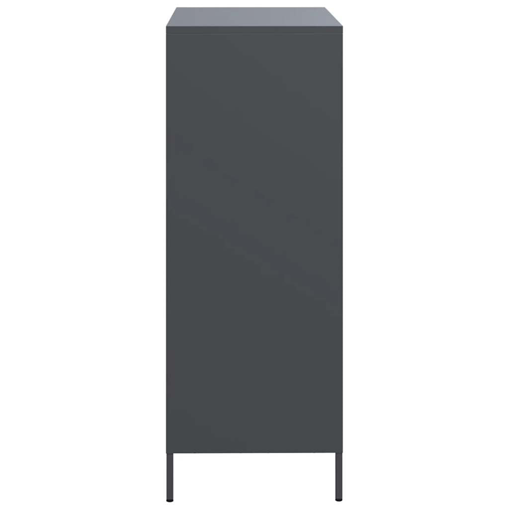 vidaXL Szafka, antracytowa, 68x39x101,5 cm, stal
