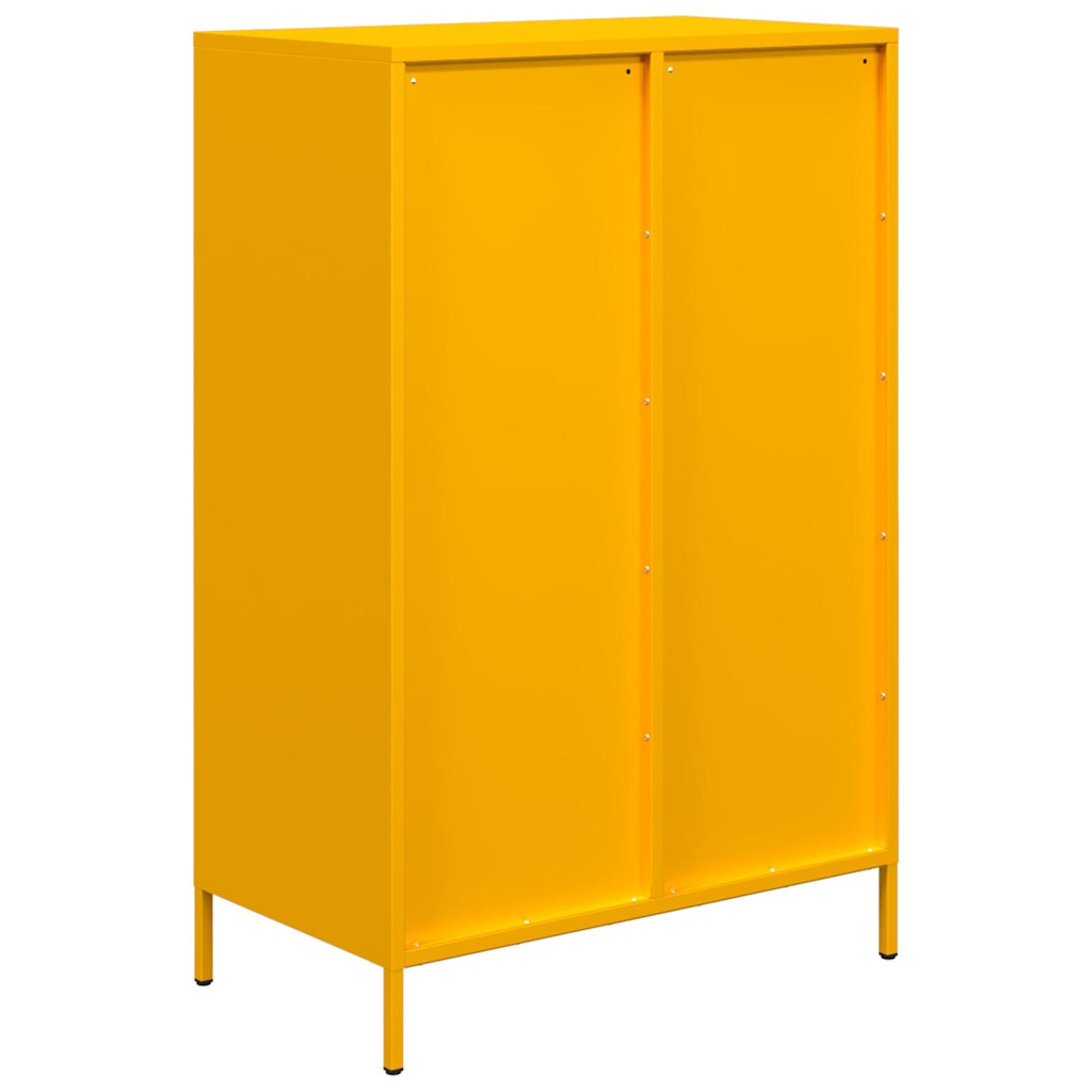 vidaXL Szafka, musztardowa, 68x39x101,5 cm, stal