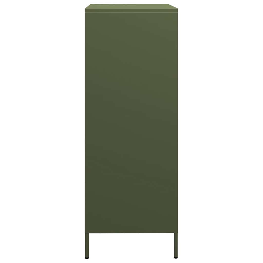 vidaXL Szafka, oliwkowa, 68x39x101,5 cm, stal