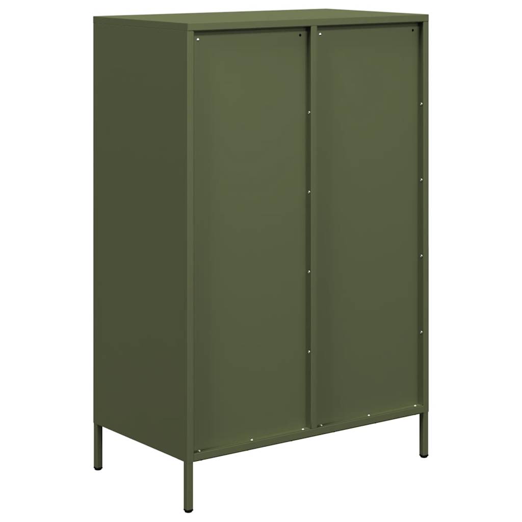 vidaXL Szafka, oliwkowa, 68x39x101,5 cm, stal