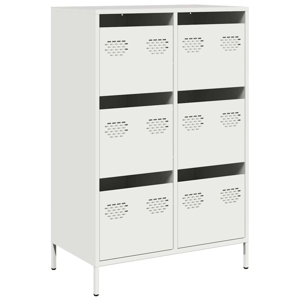 vidaXL Szafka, biała, 68x39x101,5 cm, stal