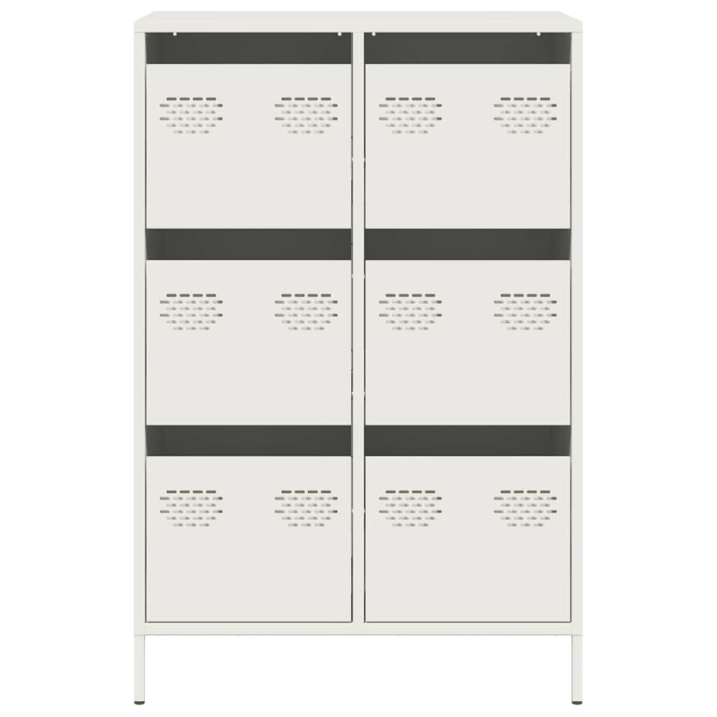 vidaXL Szafka, biała, 68x39x101,5 cm, stal