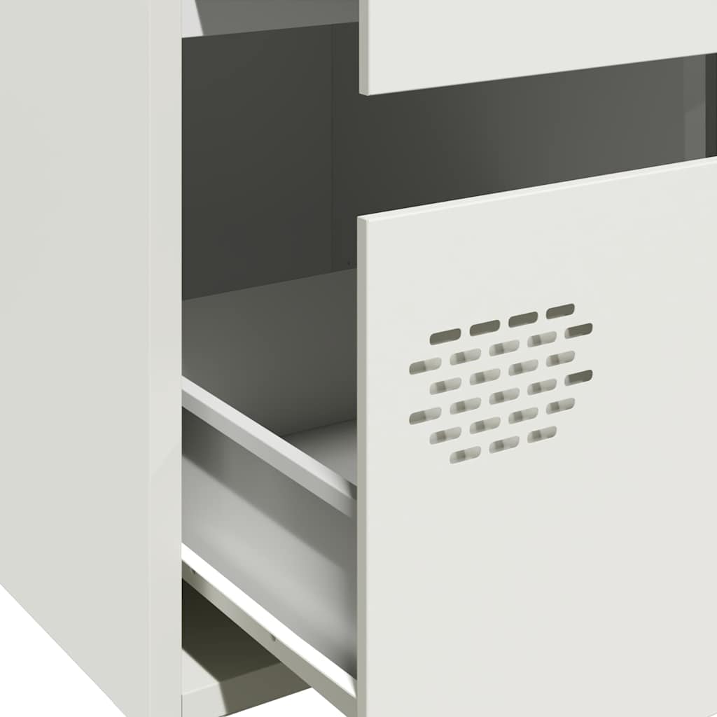 vidaXL Szafka, biała, 68x39x101,5 cm, stal