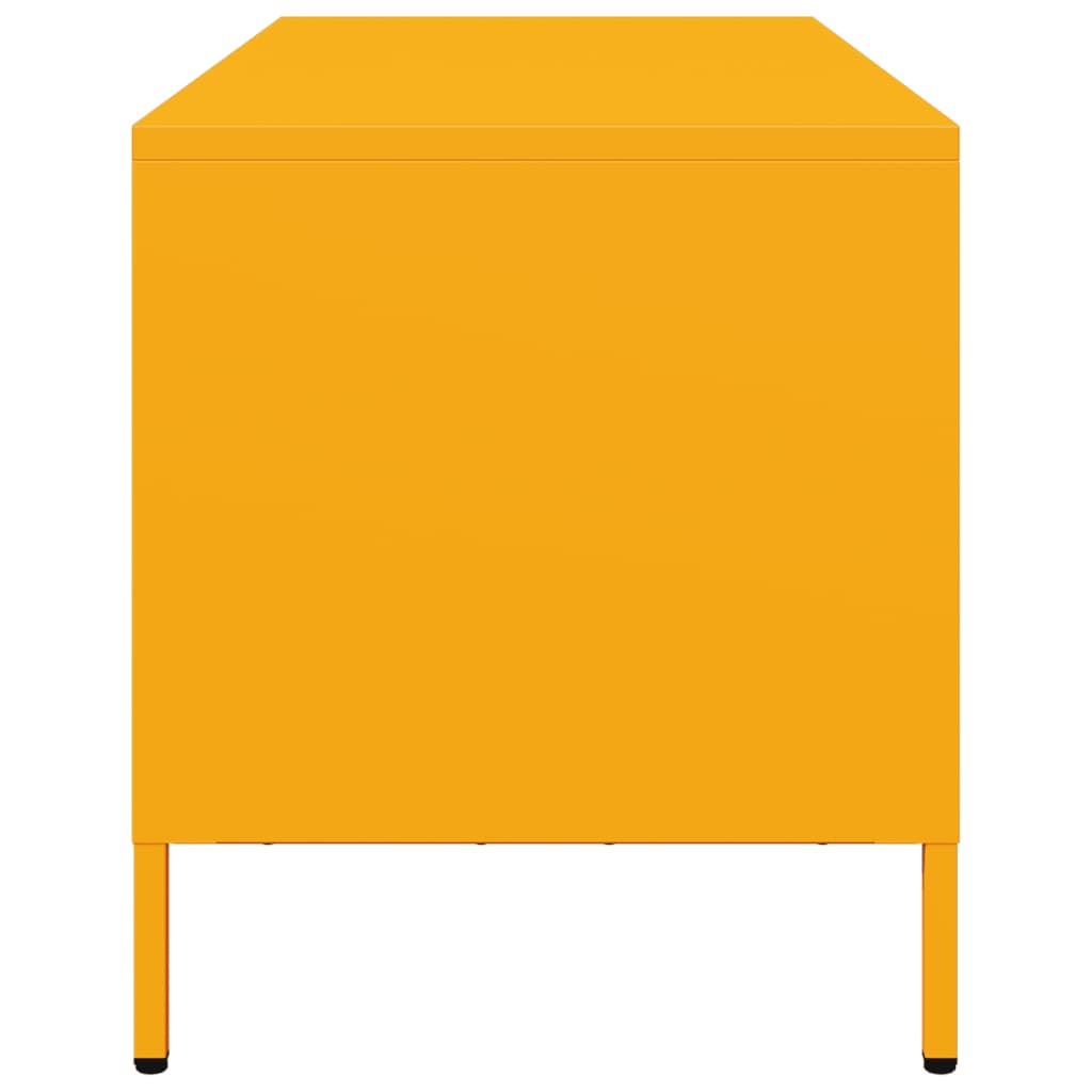 vidaXL Szafka RTV, żółta, 101,5x39x43,5 cm, stal walcowana na zimno
