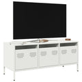 vidaXL Szafka RTV, biała, 101,5x39x43,5 cm, stal walcowana na zimno