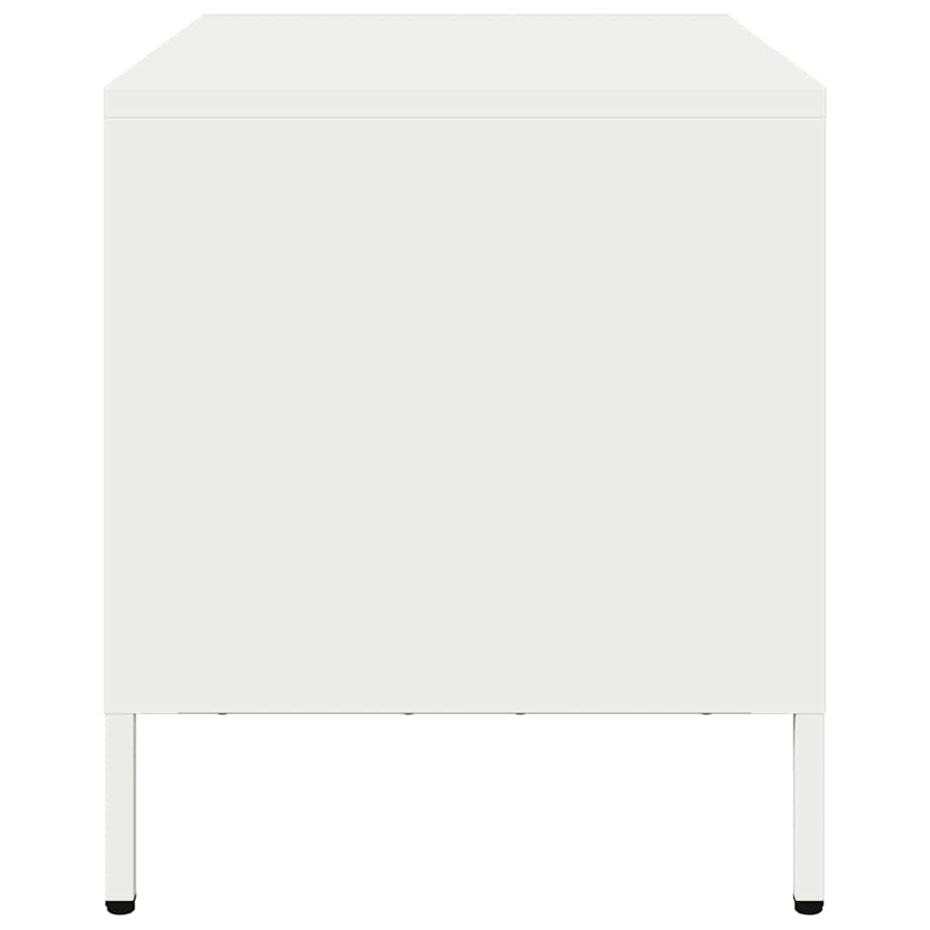 vidaXL Szafka RTV, biała, 68x39x43,5 cm, stal walcowana na zimno