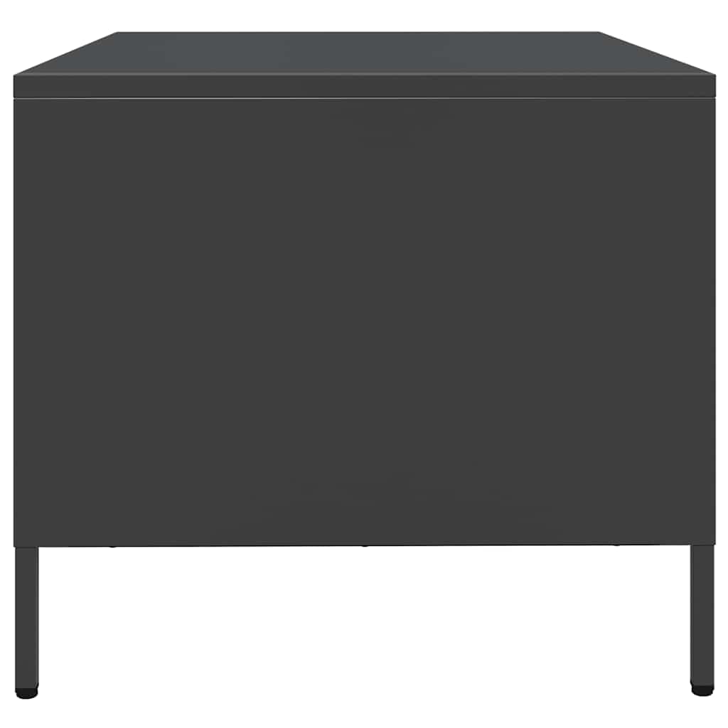 vidaXL Szafka RTV, czarna, 68x50x43,5 cm, stal walcowana na zimno