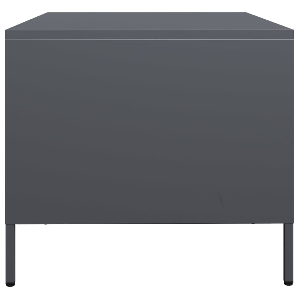 vidaXL Szafka RTV, czarna, 68x50x43,5 cm, stal walcowana na zimno