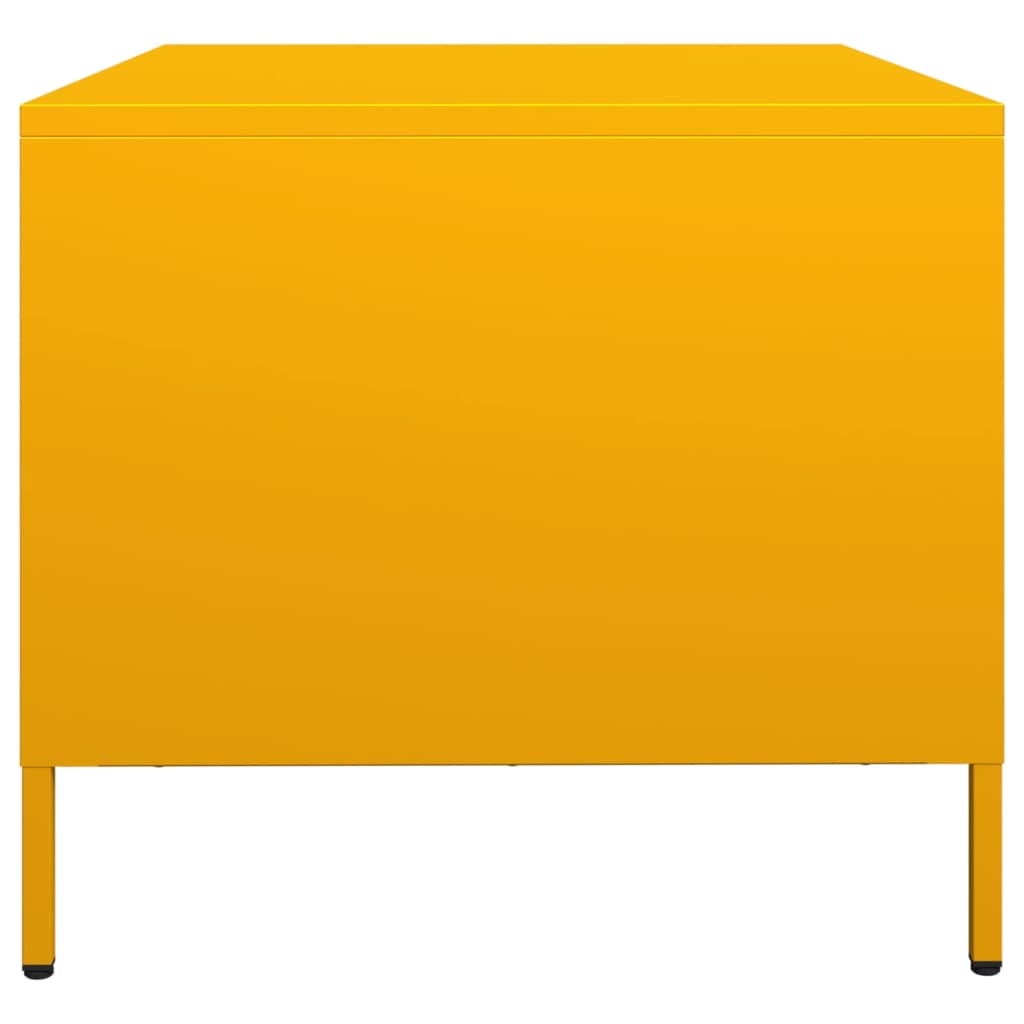 vidaXL Szafka RTV, musztardowa, 68x50x43,5 cm, stal walcowana na zimno