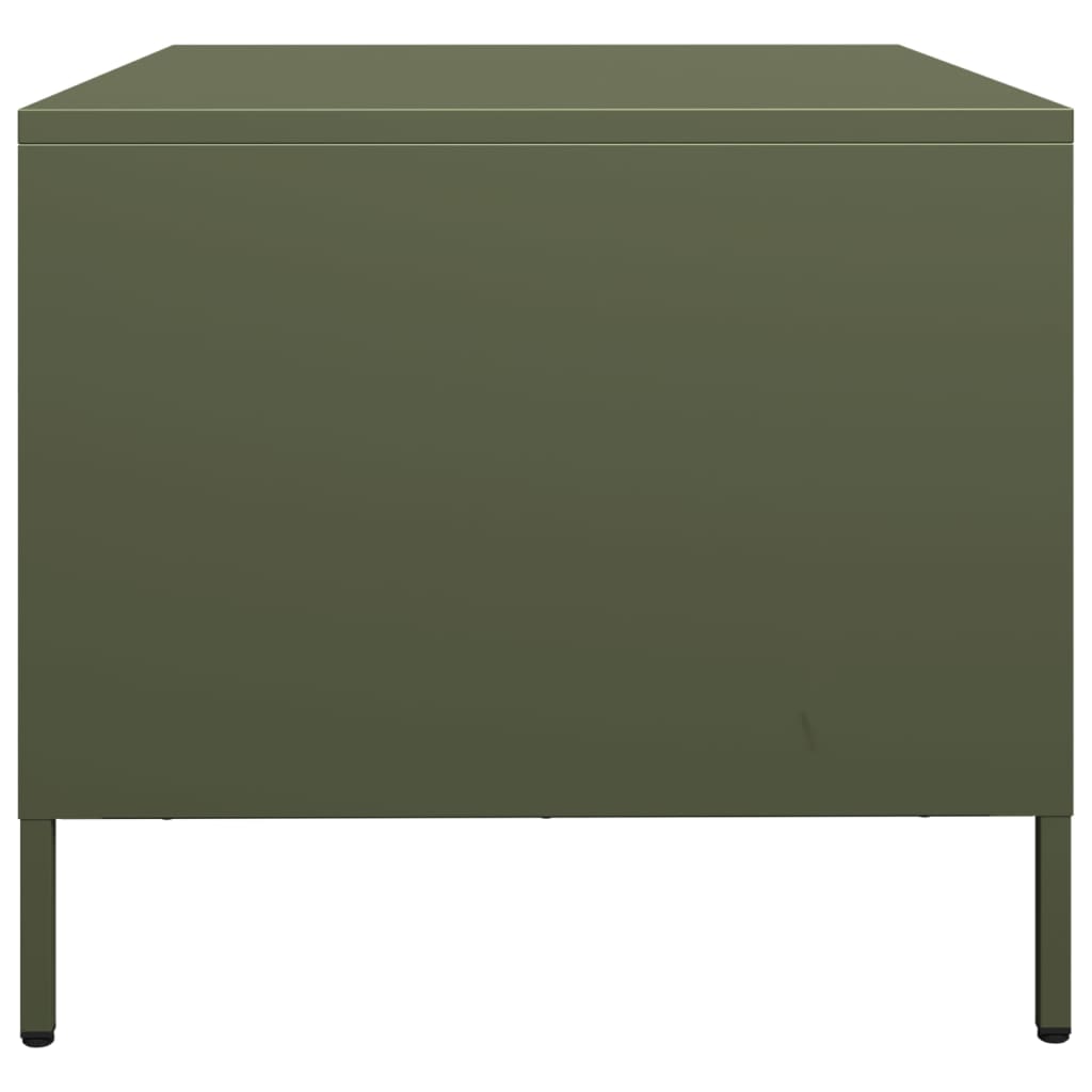 vidaXL Szafka RTV, oliwkowa, 68x50x43,5 cm, stal walcowana na zimno