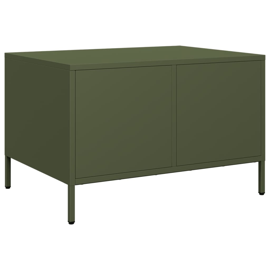 vidaXL Szafka RTV, oliwkowa, 68x50x43,5 cm, stal walcowana na zimno