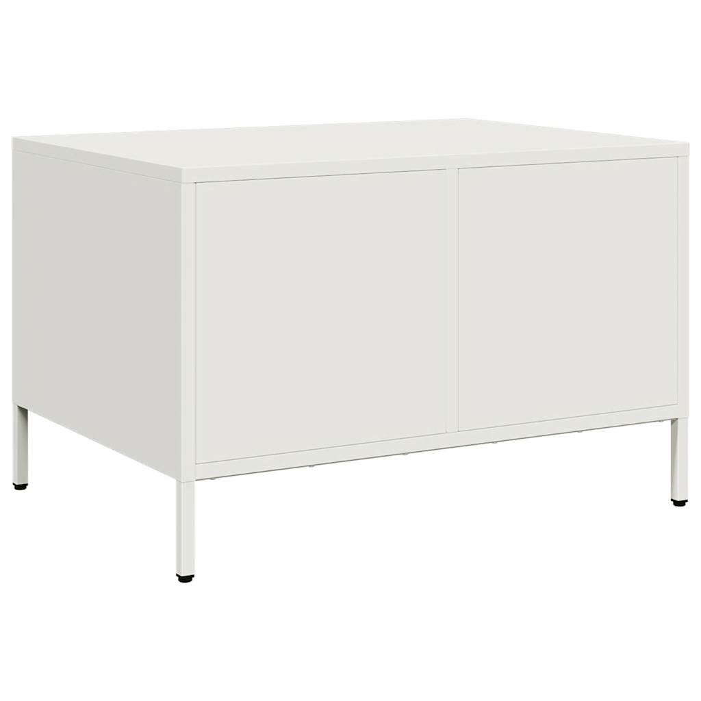vidaXL Szafka RTV, biała, 68x50x43,5 cm, stal walcowana na zimno