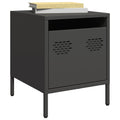 vidaXL Szafki nocne, 2 szt., czarne, 35x39x43,5 cm, stal