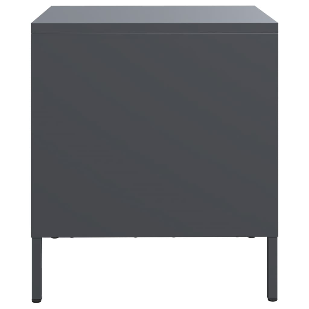vidaXL Szafki nocne, 2 szt., antracytowe, 35x39x43,5 cm, stal