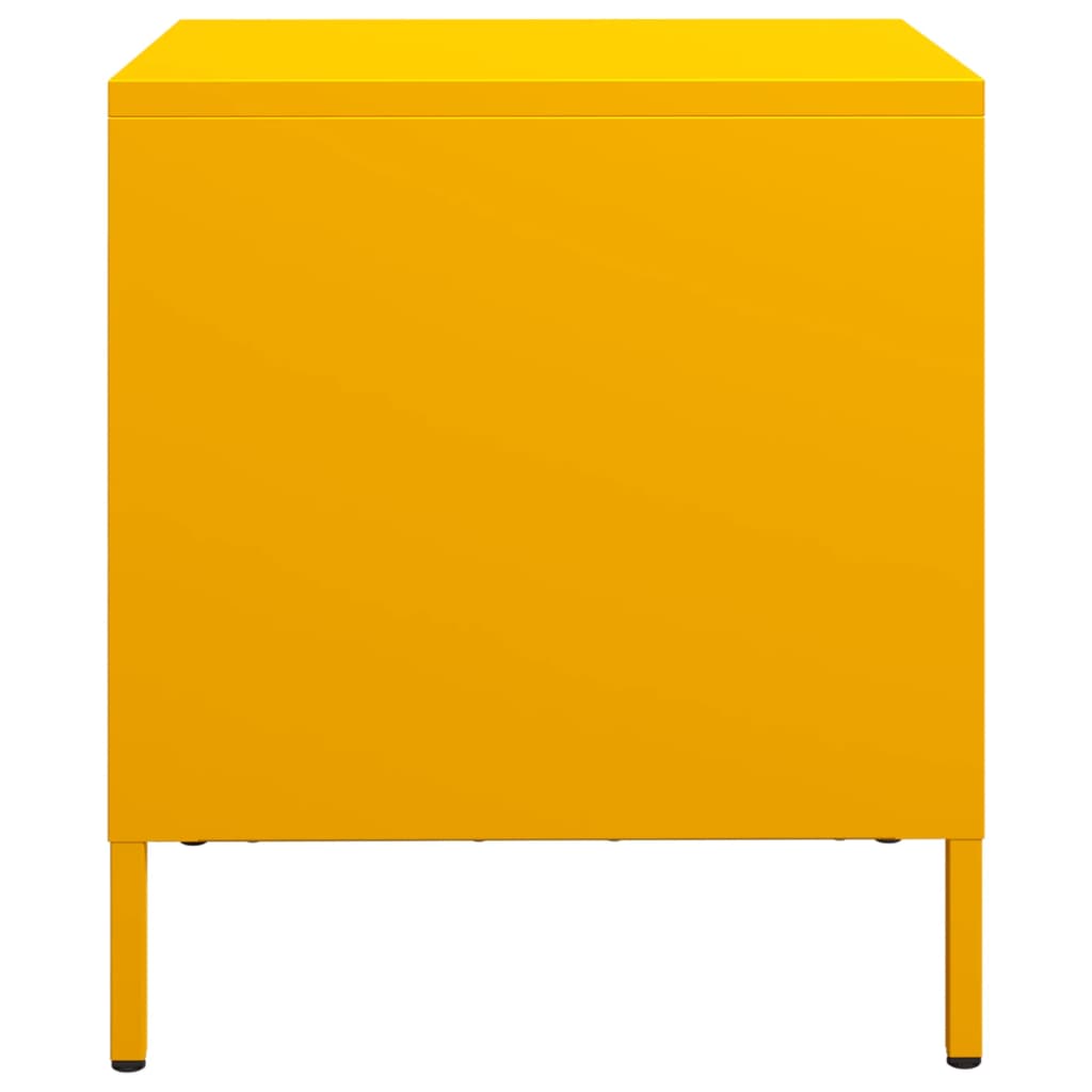 vidaXL Szafki nocne, 2 szt., musztardowe, 35x39x43,5 cm, stal