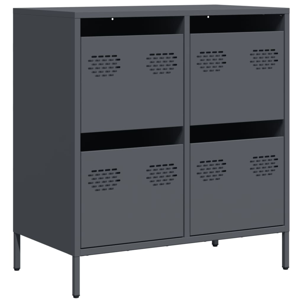 vidaXL Szafka, antracytowa, 68x39x73,5 cm, stal walcowana na zimno