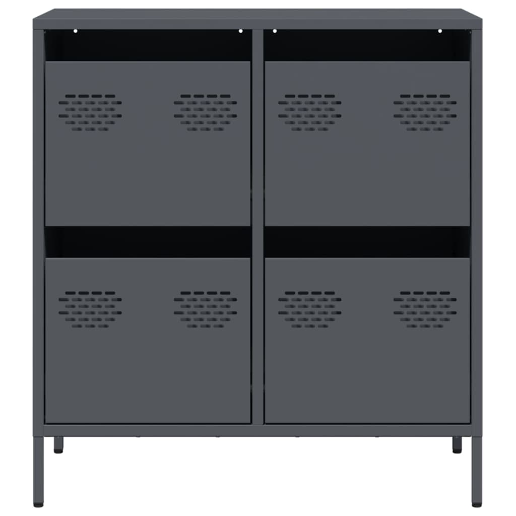vidaXL Szafka, antracytowa, 68x39x73,5 cm, stal walcowana na zimno