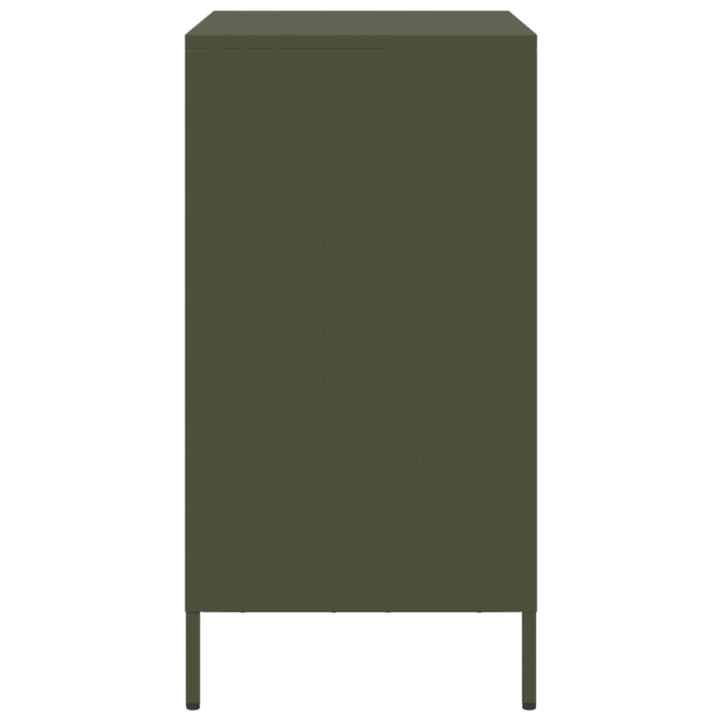 vidaXL Szafka, oliwkowa, 68x39x73,5 cm, stal walcowana na zimno