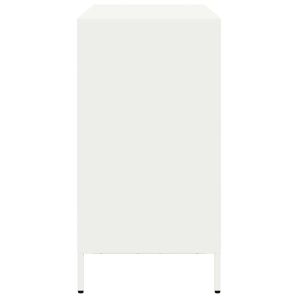 vidaXL Szafka, biała, 101,5x39x73,5 cm, stal walcowana na zimno