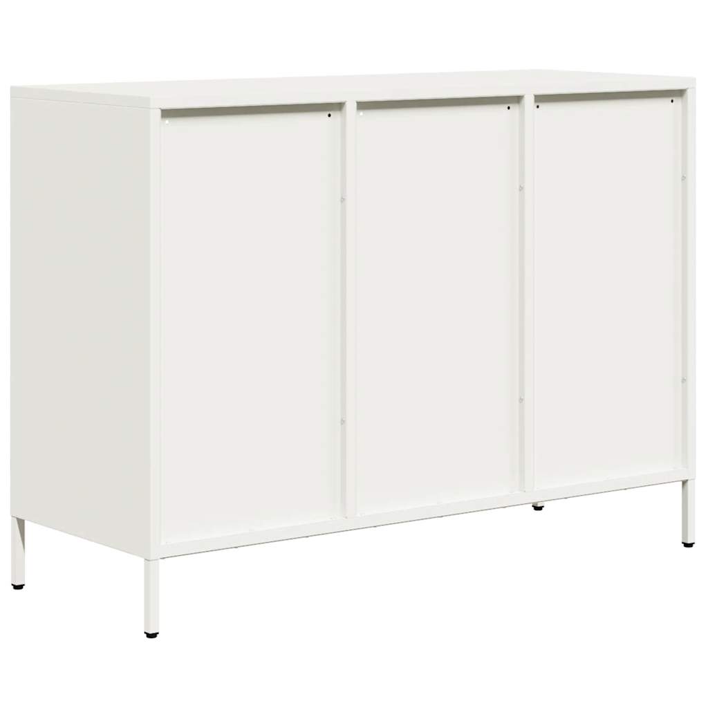 vidaXL Szafka, biała, 101,5x39x73,5 cm, stal walcowana na zimno
