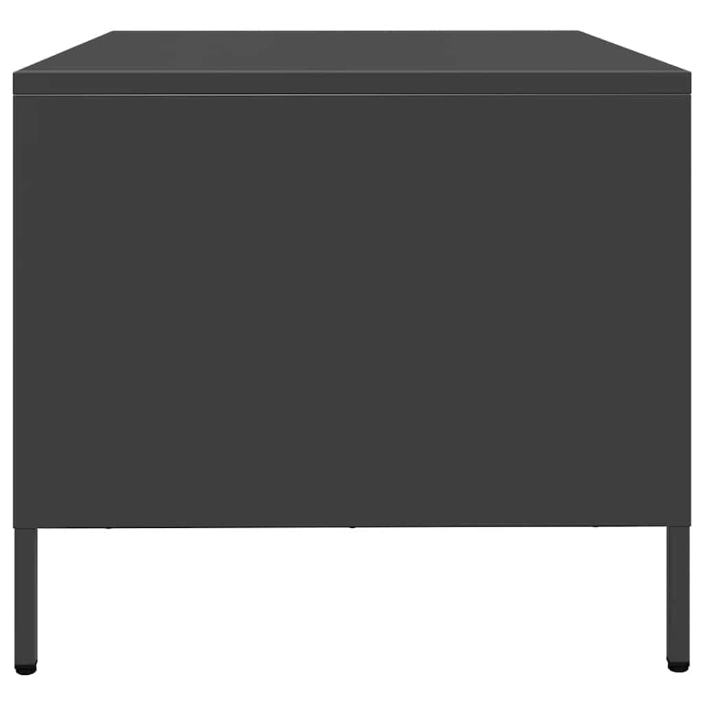 vidaXL Stolik kawowy, czarny, 101,5x50x43,5 cm, stal