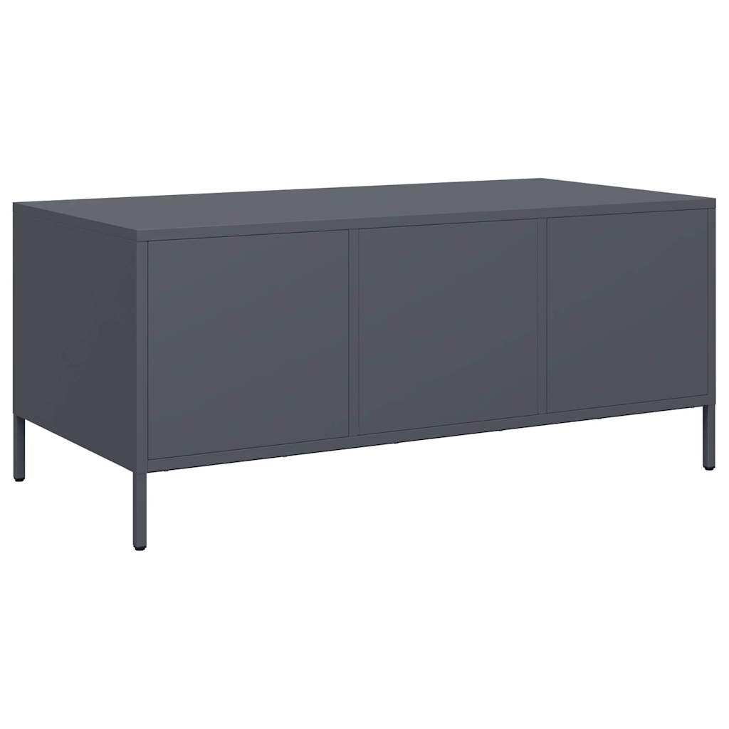 vidaXL Stolik kawowy, antracyt, 101,5x50x43,5 cm, stal