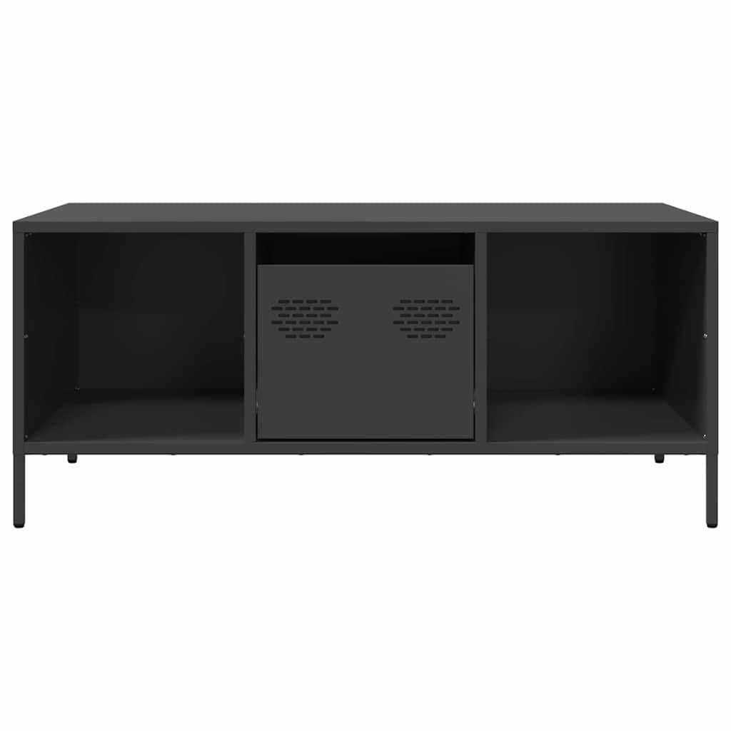 vidaXL Stolik kawowy, czarny, 101,5x50x43,5 cm, stal
